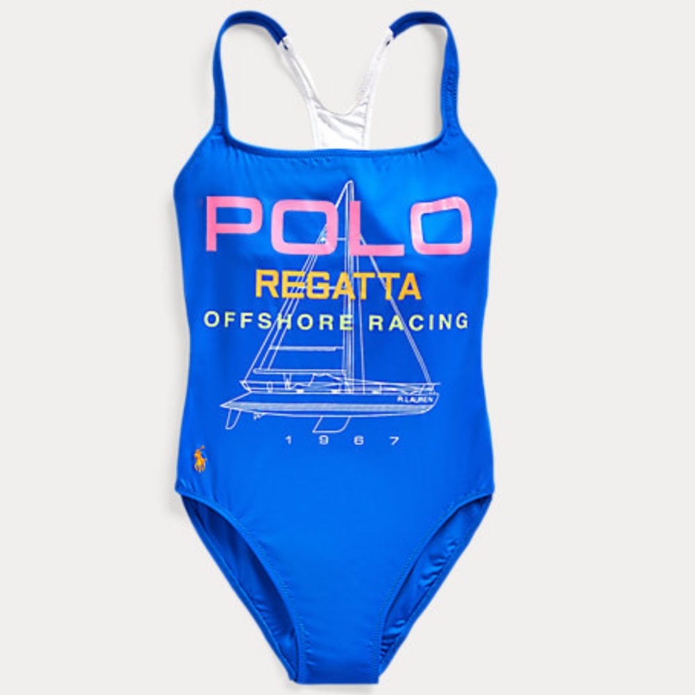 RALPH LAUREN POLO Sailboat Regatta 1-piece Swimsuit Woman’s Sz M NEW TAGS RARE! - Picture 5 of 9